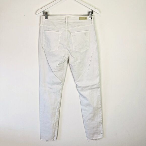 AG Adriano Goldschmied White The Farrah Skinny Ankle Jeans - Picture 3 of 8